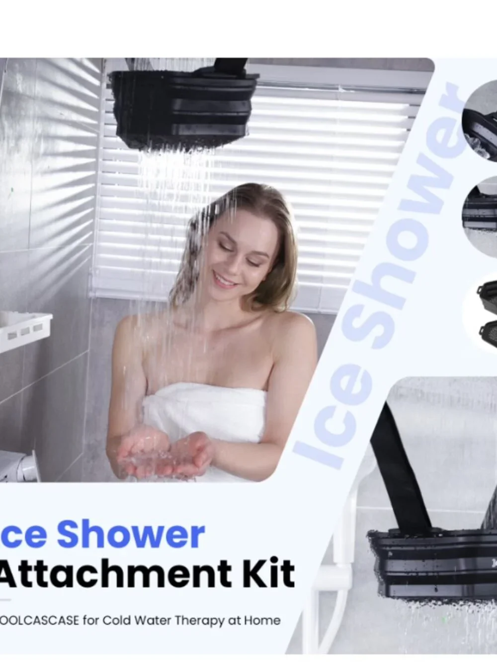 Bob and Brad Ice Bath Tub Cold Shower Chiller Combo Black IS-01